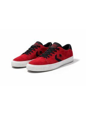 Converse One Star Pro Red Suede Low Top Sneakers Black Mens Size 7 Skate Shoes